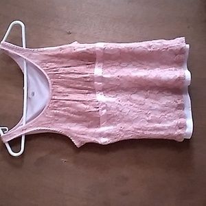 3/$15 Merona Pink Lace Tank Top